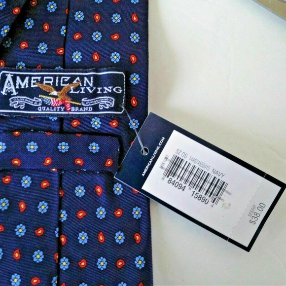 American Living Silk Tie New Tags - Picture 7 of 7